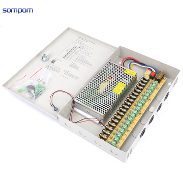 Hot Sale AC DC Aluminum Power Supply Box 120W 18CH CCTV Camera Accessories 12V 10A